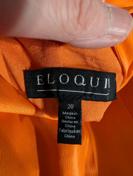 Eloquii Bright Orange Tie-Front Midi Dress | Size 20 | NWT Bold Statement Piece - Picture 6 of 10